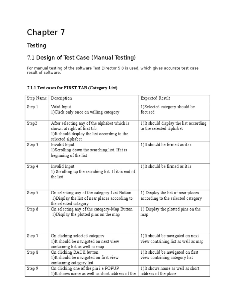 Manual Testing Test Cases Overview | PDF | Map | Areas Of Computer Science