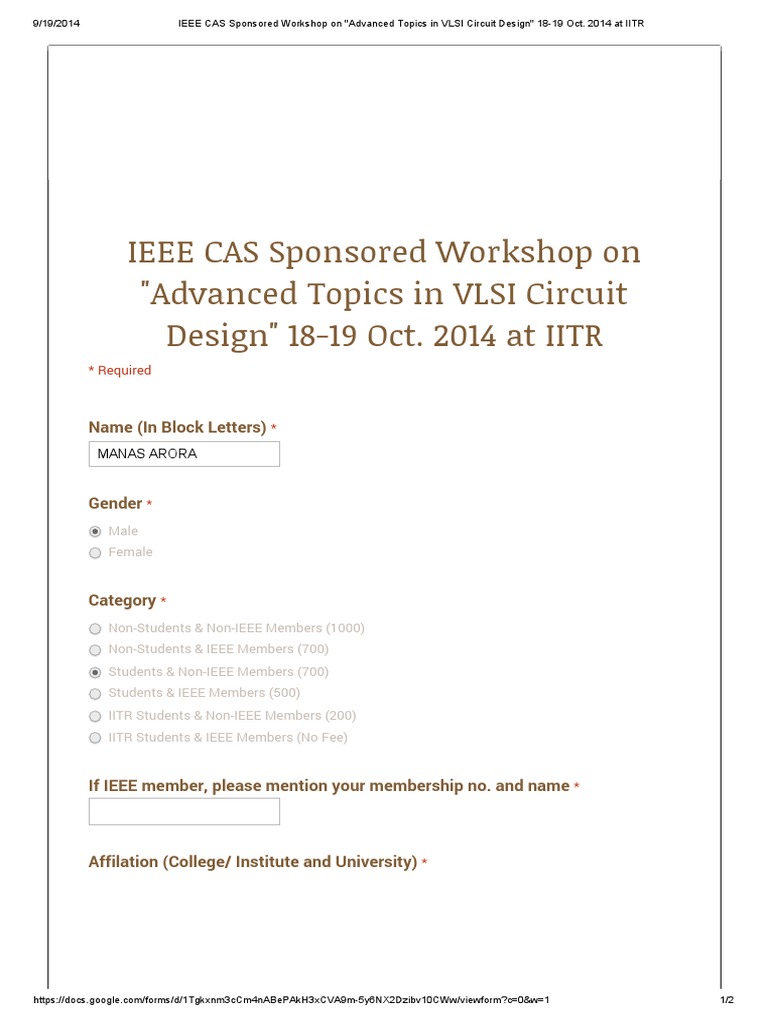 VLSI Circuit Design Workshop at IITR | PDF | Cyberspace | Computing And ...