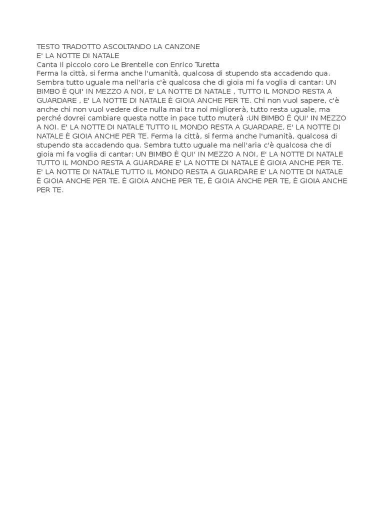 Enrico Turetta E La Notte Di Natale