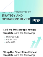 Steps in Conducting Strategy Ops Review