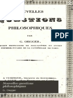 Abbé Guillaume OEGGER Nouvelles Questions Philosophiques 1835