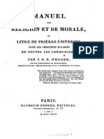 Abbé Guillaume OEGGER Manuel de Religion Et de Morale 1827