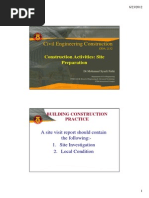 Lecture Notes 2012 Dda2132 CHP 2 Construction Activities Site Preparation PDF