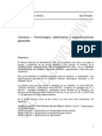 Nch0148-1968 Cemento - Terminologia - Clasificacion y Especificaciones Generales