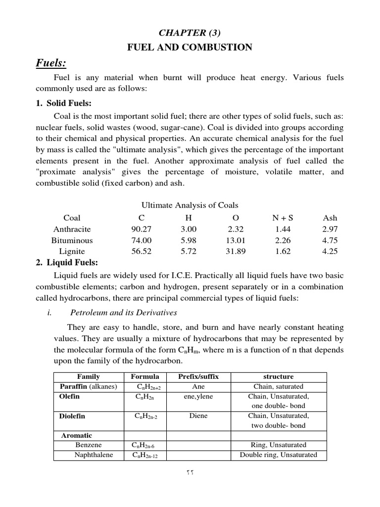 Fuel Types and Combustion Chemistry | PDF | Combustion | Natural Gas