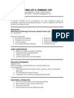 Rei Mah Joy S. Domingo, Cpa: Objective