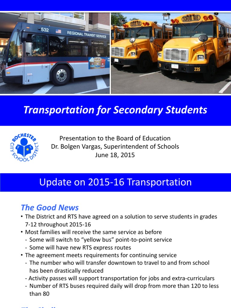 Secondary Student Transport Plan | PDF | Bus | Euro