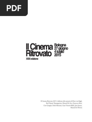 Il Cinema Ritrovato 2015 - Catalogo | Cinematography | Cinema - 