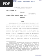 Coleman v. Crawford County Detention Facility Et Al - Document No. 3