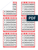 Free Bingo Cards Numbers