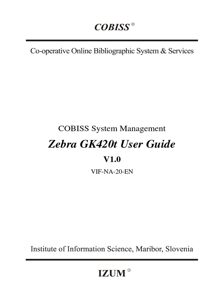 User Guide Zebra GK420t PDF PDF Printer Device Driver