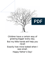 Fathers Day Handprint Tree Poem