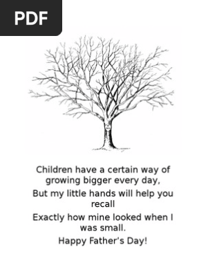 Fathers Day Handprint Tree Poem