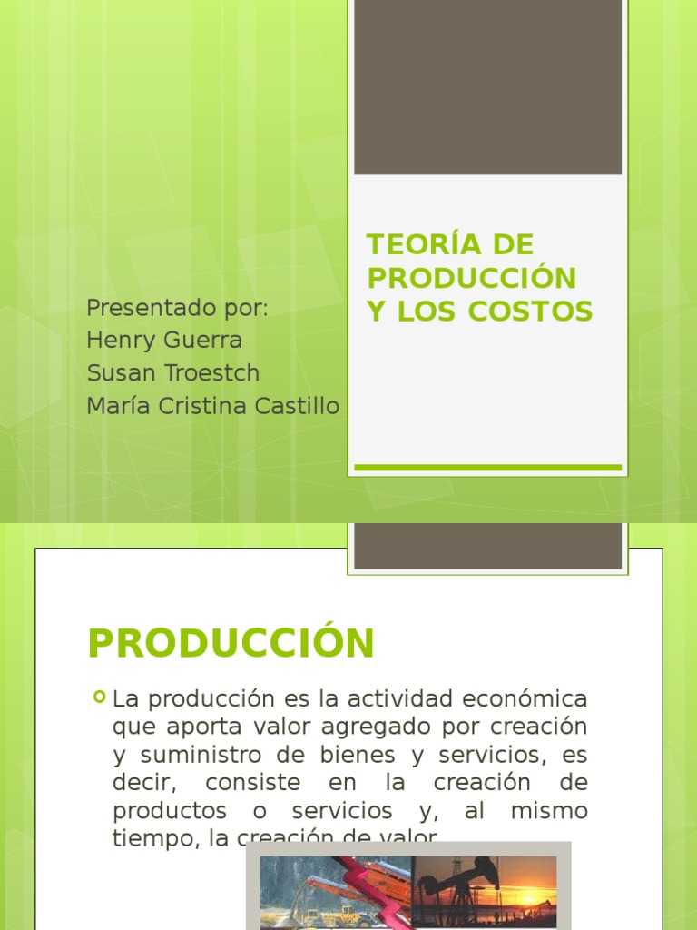 Teoria de Produccion y Costos Descargar gratis PDF Función de