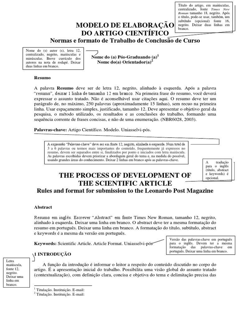 Modelo para artigo científico Específico | Caixa Alta e Caixa Baixa ...