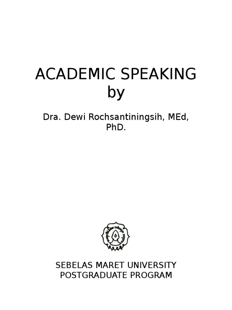 Academic Speaking | PDF | Science & Mathematics