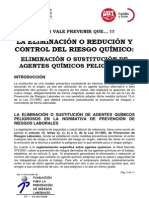 La Eliminación o Reducción y Control Del Riesgo Químico(1)