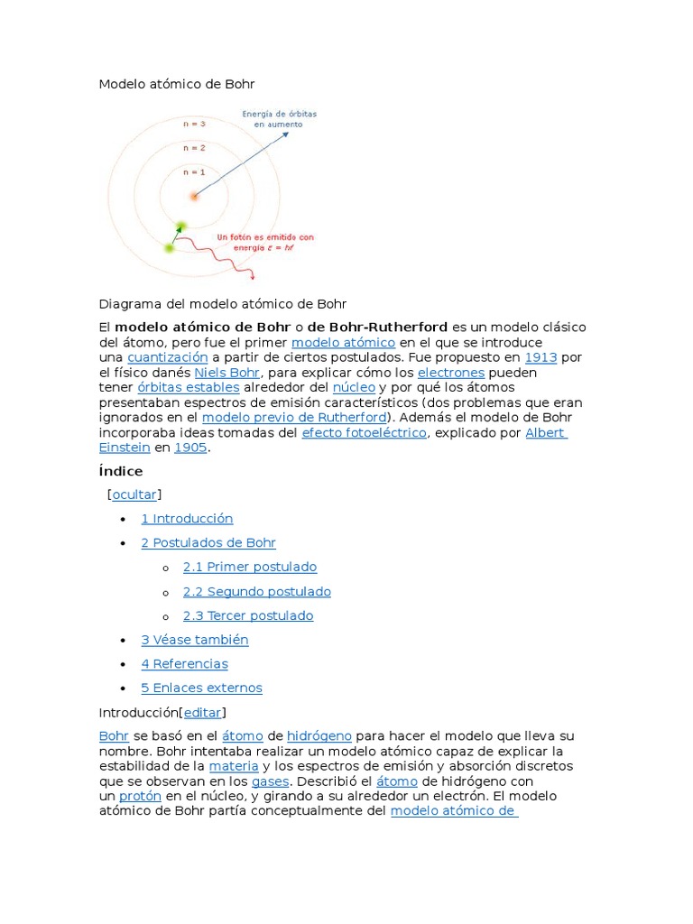 Modelo Atómico De Bohr