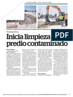 Inician Limpieza de Predio Contaminado