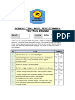 Borang Temu Bual Pengetahuan Tentang Denggi