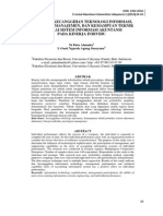 Pengaruh Kecanggihan Teknologi Informasi, Partisipasi Manajemen Dan Kemampuan Teknik Pemakai Sia Pada Kinerja Individu PDF