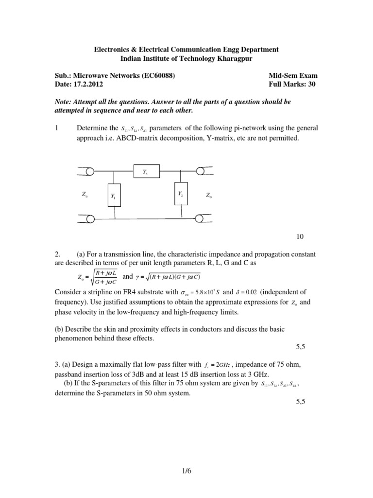 Mid Sem Soln 2012 | PDF | Electrical Resistance And Conductance ...