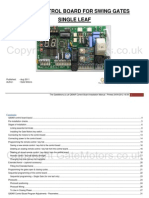 Q60AR Control Board - Single Swing Gates PDF