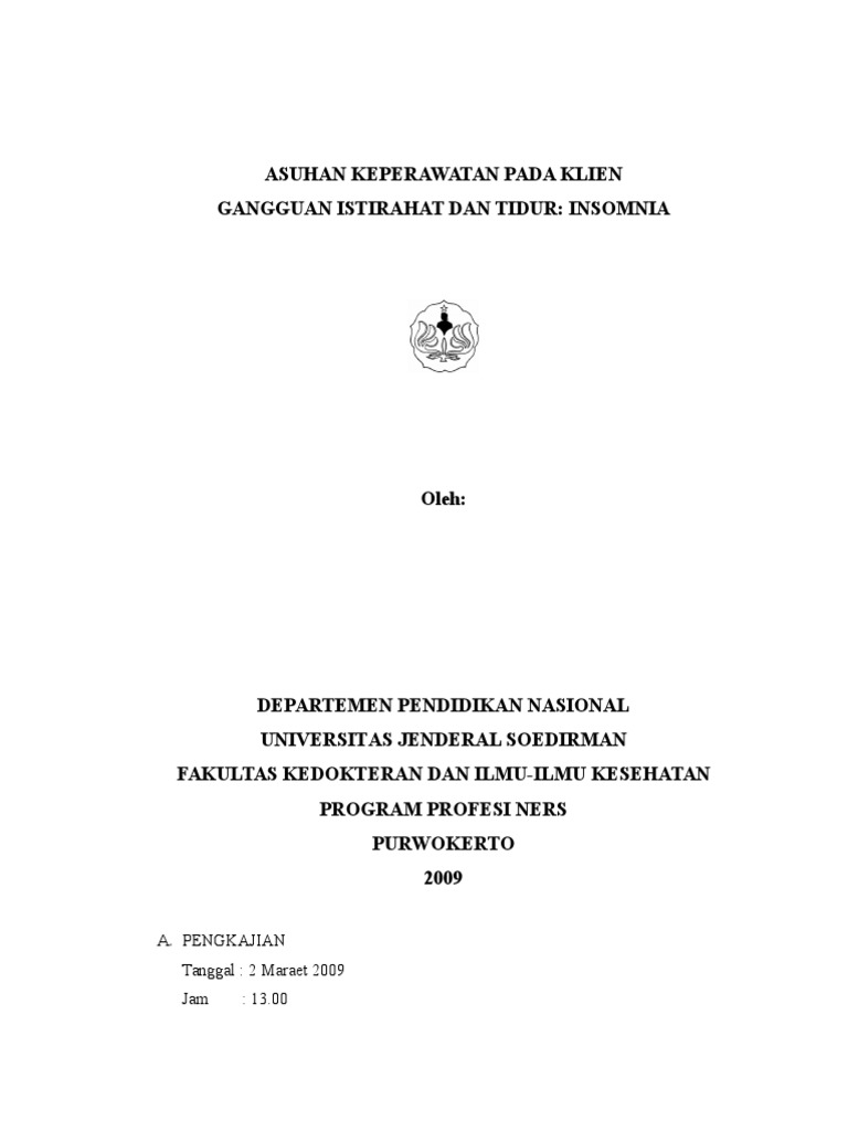 Contoh Askep Insomnia - Simak Gambar Berikut