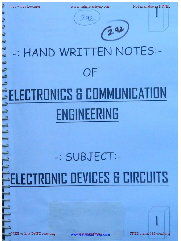 Electronic Devices & Circuis (EDC Notes) T | PDF | Electronics ...