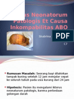 Ikterus Neonatorum Patologis Et Causa Inkompabilitas ABO