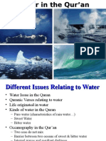 The Qur'an and Water, Properties of Water-Water Cycle and Other Issues