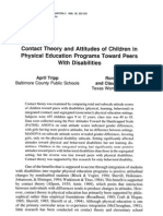 Contact Theory and Attitudes of Children in