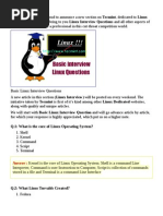 Linux Basic Interview Questions