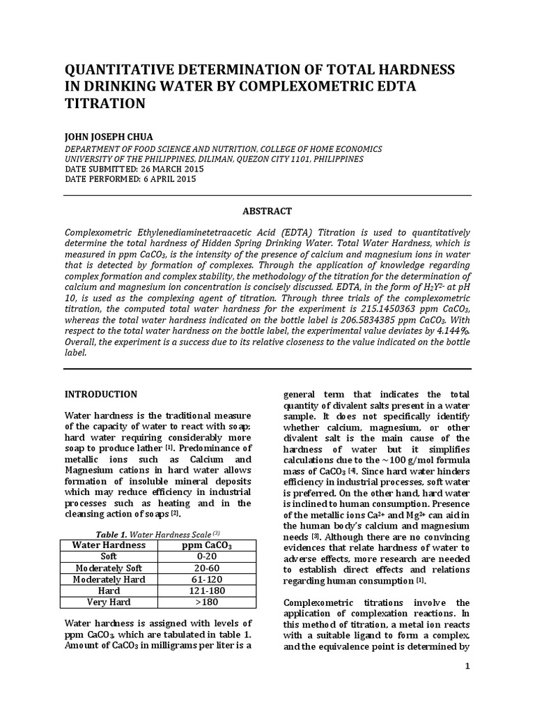 Complexometric determination essay 03 picture