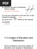 11 3 Angles of Elevation and Depression