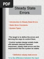 Steady State Errors