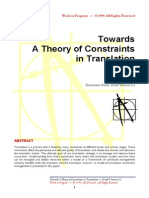 Theory of Constraints in Translation (Darwish 1999)