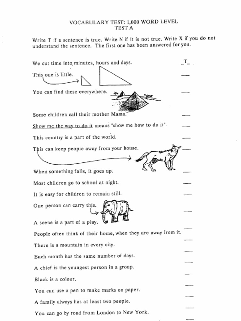 Vocabulary List | PDF