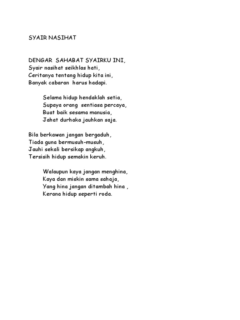 Free Gambar Syair Nasihat Terkeren by Cikimm.com