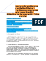 La Prevención de Accidentes en La Actividad Física y