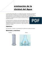 Determinación de La Alcalinidad