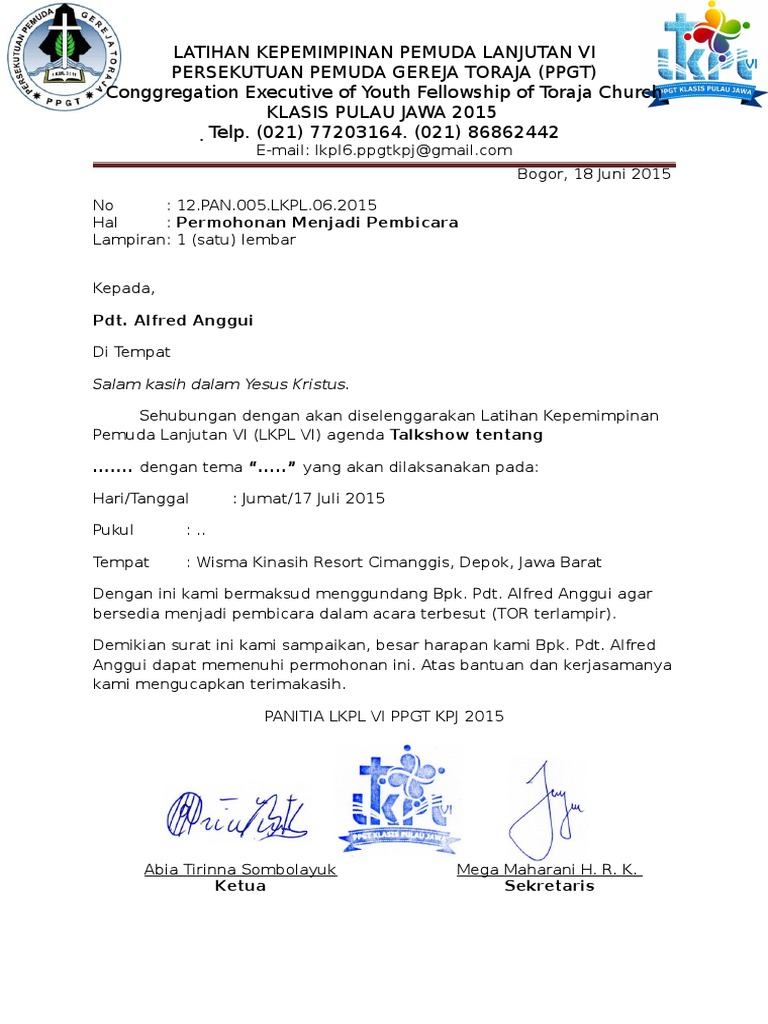 Surat permohonan pemateri doc Doc 001 Surat Permohonan Pembicara Rektor Amikom Selvi Misnia.