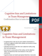 Cognitive Bias and Limitations in Team Management - Presada Bianca Alexandra
