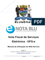Manual de Utilização Do Web Service - NFSe Blumenau