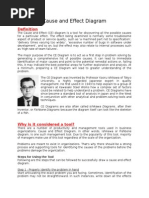 Cause and Effect Diagram