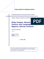 Body Images, Beauty Culture and Language in the Nigeria