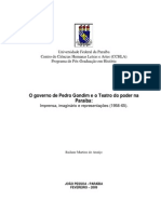 Governo de Pedro Gondim e o Teatro do Poder na Paraíba