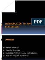 Introduction To Applied Statistics