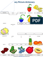 02 Food Fruit Vocabulary Pictionary Poster Worksheet2015