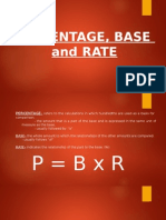 Percentage, Base and RATE